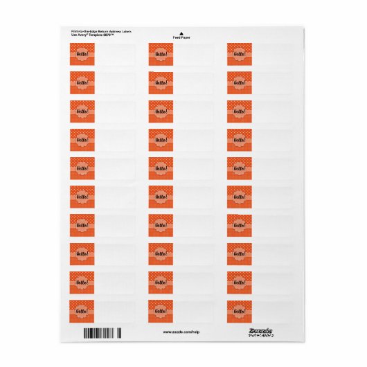 Oranje ben je blij? Adres / objectlabel Etiket (Full Sheet)