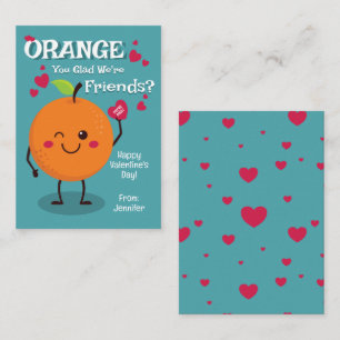 Oranje, ben je blij dat we vrienden zijn? notitiekaartje