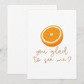 Oranje ben je blij me te zien? bedankkaart (Voorkant / Achterkant)