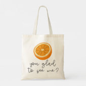 Oranje ben je blij me te zien? tote bag (Achterkant)