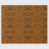Oranje Bengaals Tiger Stripes inpakpapier (Vlak)