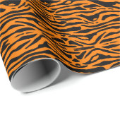 Oranje Bengaals Tiger Stripes inpakpapier (Rol Hoek)