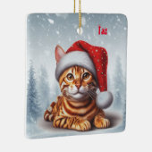 Oranje Bengaalse kat kerst ornament (Rechts)
