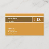 oranje beroepsbeoefenaar visitekaartje (Voorkant)