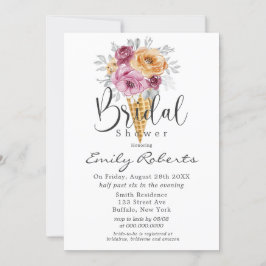 Oranje Berry roze ijs Cone Vrijgezellenfeest IV Kaart