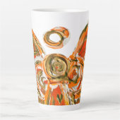 Oranje Beschermengel Aangepaste Latte Koffiemok Ko Mok (Voorkant)