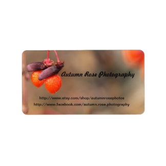 oranje bessen etiket