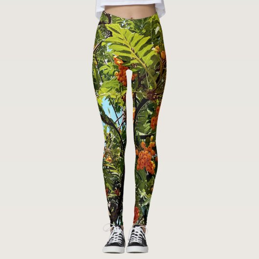 Oranje bessen leggings (Voorkant)