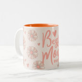 Oranje beste mam ooit Moederdag Mok (Voorkant links)