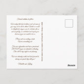 Oranje bestemmingsuithuwde homoseksuele bruiloft briefkaart (Achterkant)