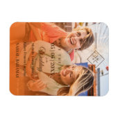 Oranje bestemmingsuithuwde homoseksuele bruiloft magneet (Horizontaal)