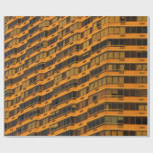 Oranje betongebouw cadeaupapier (Vlak)