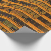 Oranje betongebouw cadeaupapier (Hoek)