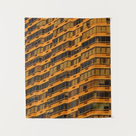Oranje betongebouw wandkleed (Voorkant)
