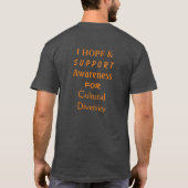 Oranje bewustmaking inzake culturele diversiteit R T-shirt (Achterkant)