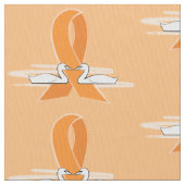 Oranje bewustmakingslint met scheuren stof (Close Up)