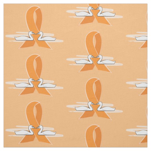 Oranje bewustmakingslint met scheuren stof (Swatch)