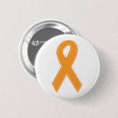 Oranje bewustmakingslint ronde button 5,7 cm (Voorkant /achterkant)