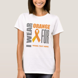 Oranje bewustmakingslint t-shirt