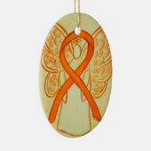 Oranje bewustwording Ribbon Angel Pendant Ornament (Rechts)