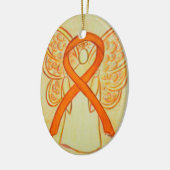 Oranje bewustwording Ribbon Angel Pendant Ornament (Links)