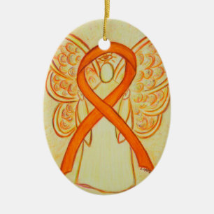 Oranje bewustwording Ribbon Angel Pendant Ornament