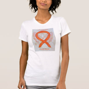 Oranje bewustzijn bij dierenredding Ribbon Angel-S T-shirt