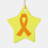 Oranje bewustzijn Koolstof - Leukemie, MS Keramisch Ornament (Rechts)