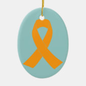 Oranje bewustzijn Koolstof - Leukemie, MS Keramisch Ornament (Voorkant)