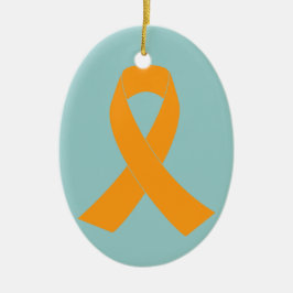 Oranje bewustzijn Koolstof - Leukemie, MS Keramisch Ornament