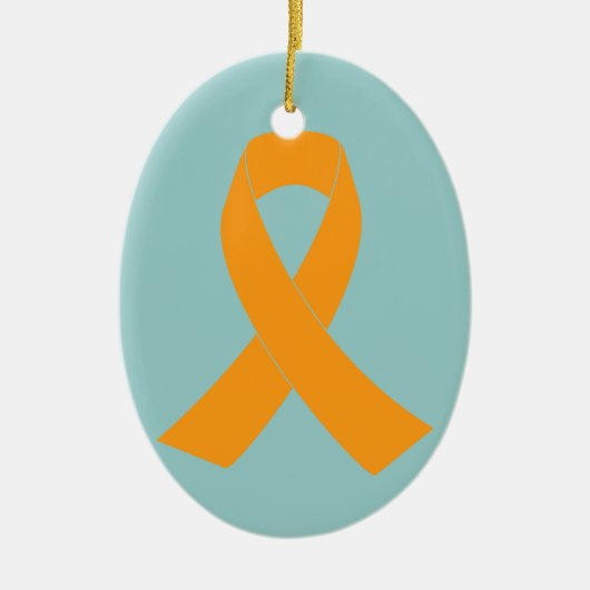 Oranje bewustzijn Koolstof - Leukemie, MS Keramisch Ornament (Voorkant)