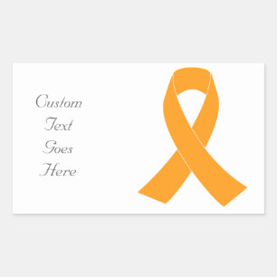 Oranje bewustzijn Koolstof - Leukemie, MS Rechthoekige Sticker