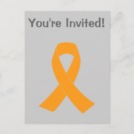 Oranje bewustzijn Koolstof - Leukemie, MS Uitnodiging Briefkaart