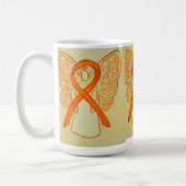 Oranje bewustzijn Ribbon Angel Art Mok (Links)