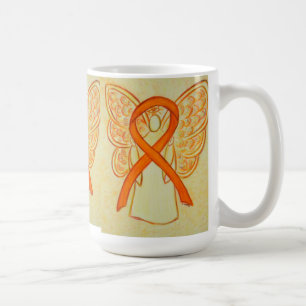 Oranje bewustzijn Ribbon Angel Art Mok