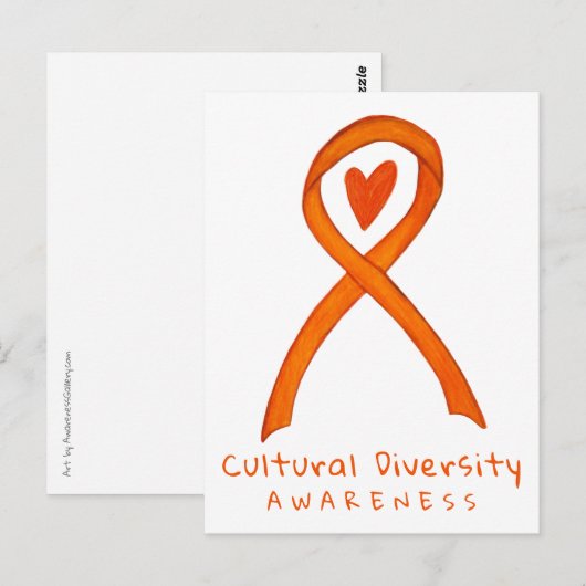 Oranje bewustzijn van culturele verscheidenheid Ku Briefkaart (Voorkant / Achterkant)