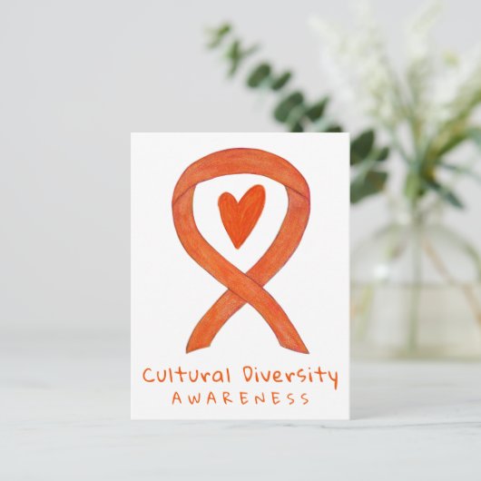Oranje bewustzijn van culturele verscheidenheid Ku Briefkaart (Staand voorkant)