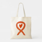 Oranje Bewustzijnslint Custom Art Canvas tas (Achterkant)