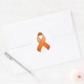Oranje Bewustzijnslint Ronde Sticker (Envelop)