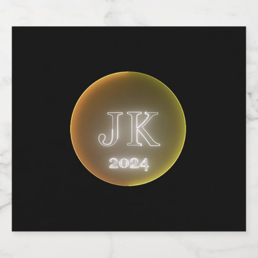 Oranje bierflesetiket bier etiket (Enkel label)