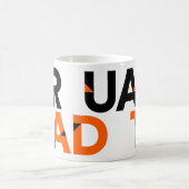 Oranje Big Bold Angle Cut Afstuderen Koffiemok (Center)