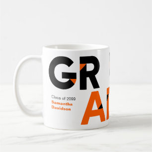 Oranje Big Bold Angle Cut Afstuderen Koffiemok