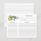 Oranje  Bijkantoor Vrijgezellenfeest Recipkaart (Voorkant / Achterkant)