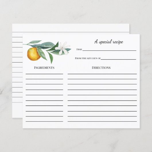 Oranje  Bijkantoor Vrijgezellenfeest Recipkaart (Voorkant / Achterkant)