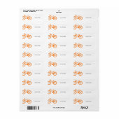 Oranje Bike Etiket (Full Sheet)