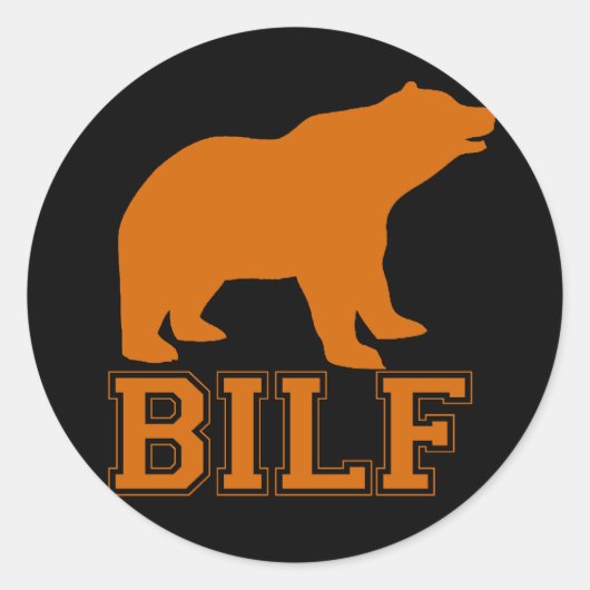 ORANJE BILF RONDE STICKER (Voorkant)