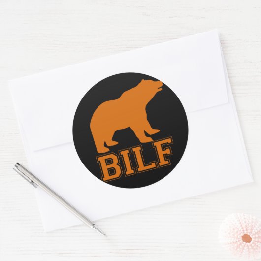 ORANJE BILF RONDE STICKER (Envelop)
