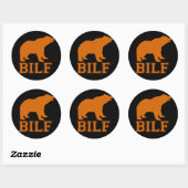 ORANJE BILF RONDE STICKER (Vel)