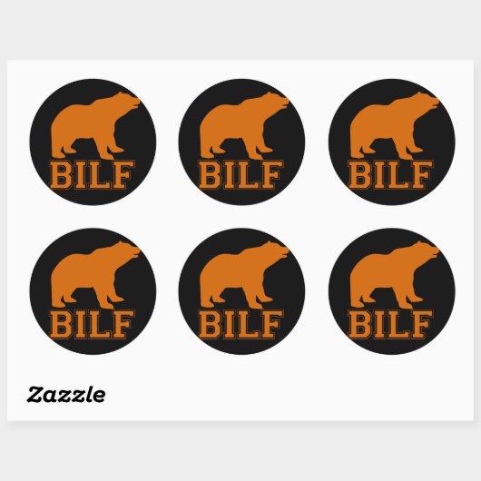 ORANJE BILF RONDE STICKER (Vel)