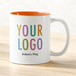 Oranje Binnenkant Koffiemok Bedrijfslogo & Naam 11 Tweekleurige Koffiemok